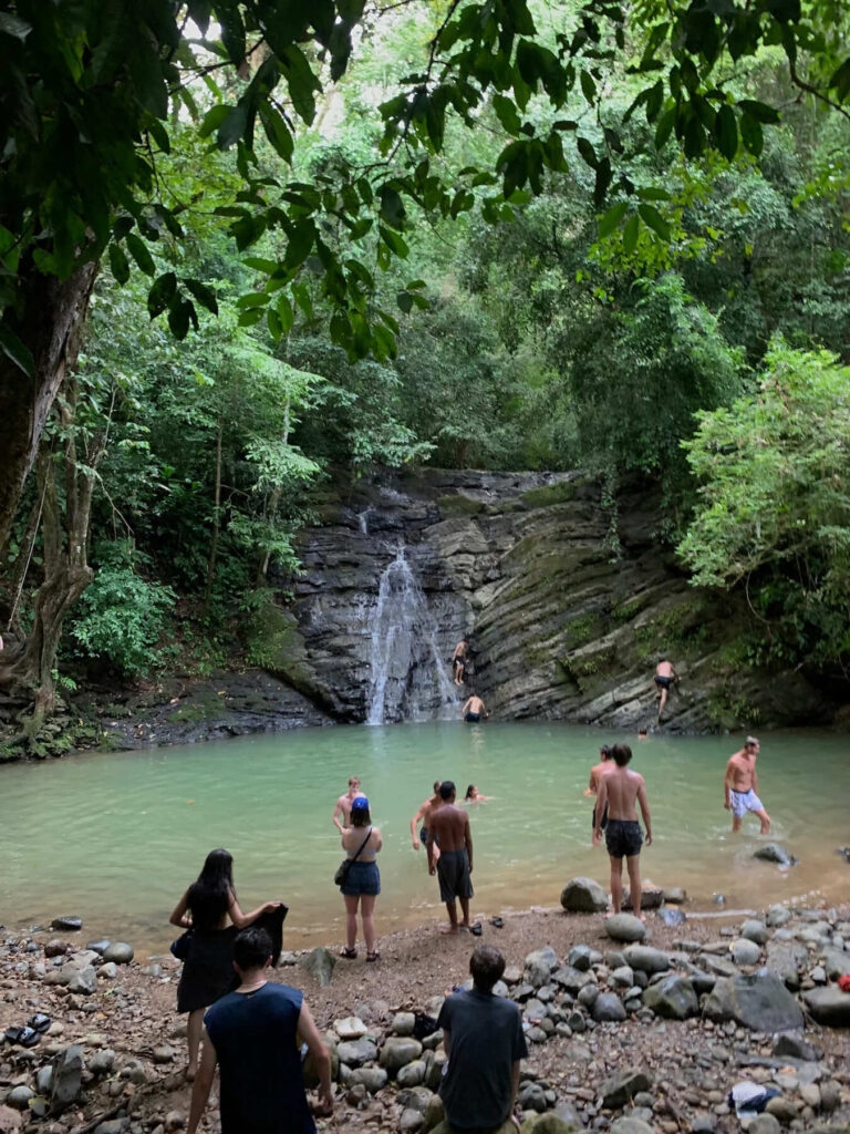 Change Your Habitat – Poza Azul waterfall, Dominicalito Costa Rica – sustainable tourism project, improved trails and safety, community public space design, Costa Rica nature and architecture